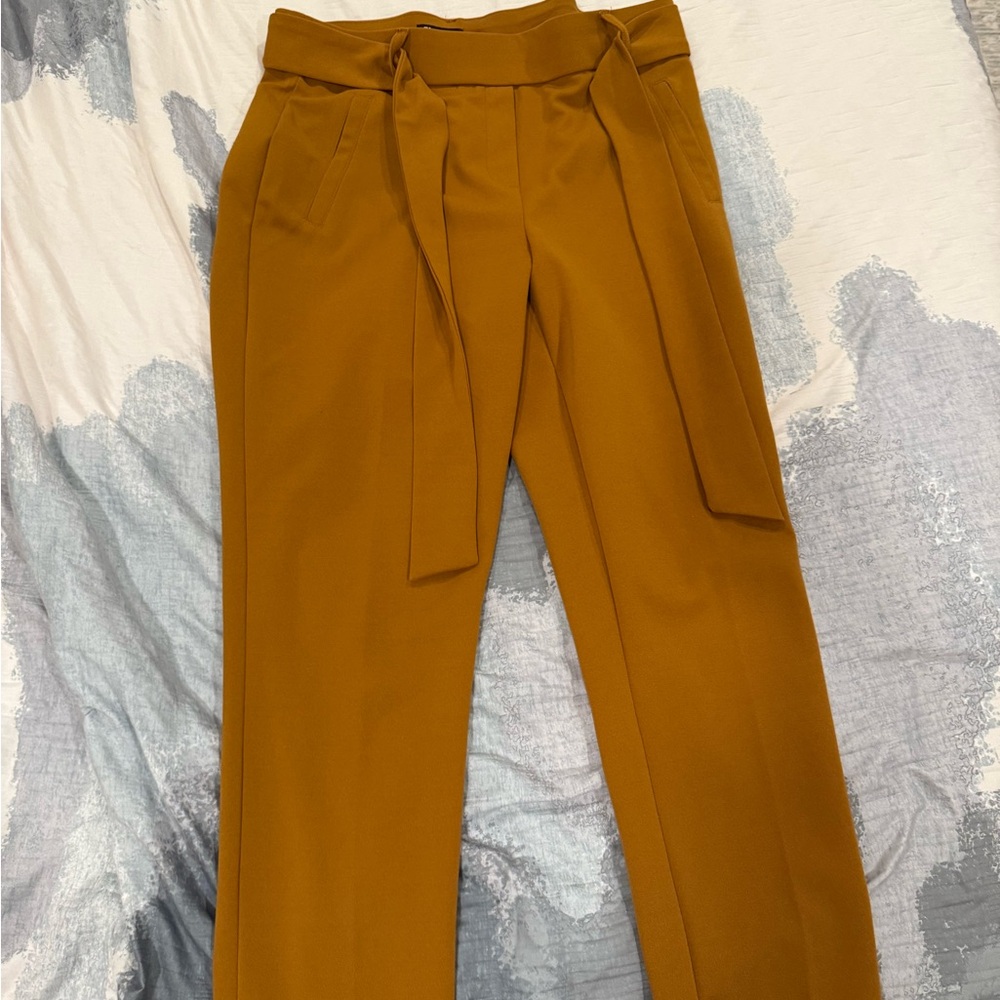 Jules & Leopold Ochre Tie-Waist Trousers